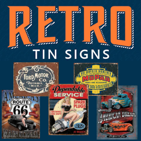 Look 12/" Round Tin Sign Vintage Dodge Cars /& Trucks Dependable Service Retro