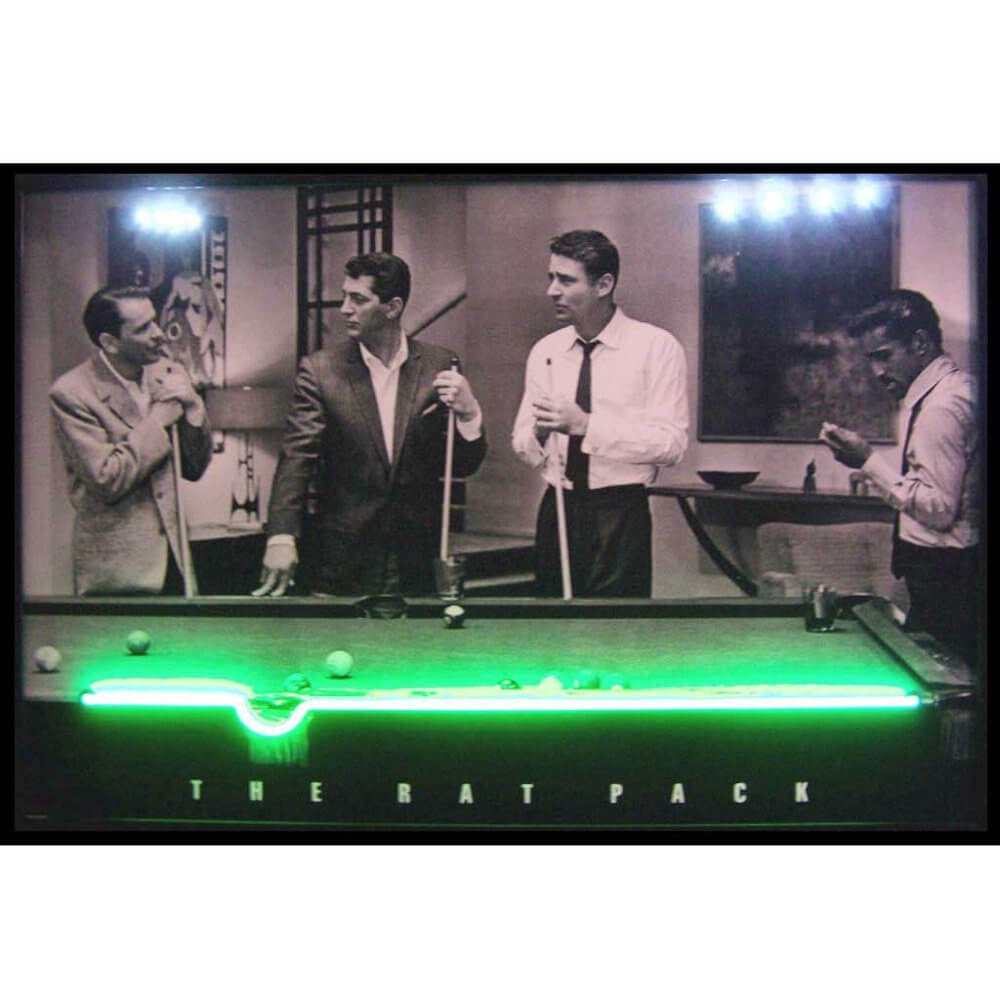 Dogs Playing Pool Play Room Neon Sign Led Picture 36/"x24/"
