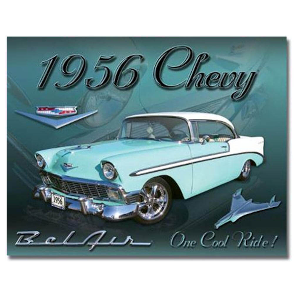 Chevy 1956 Bel Air Tin Sign | Retroactives.com - A Day At The Links Looney Tunes Value