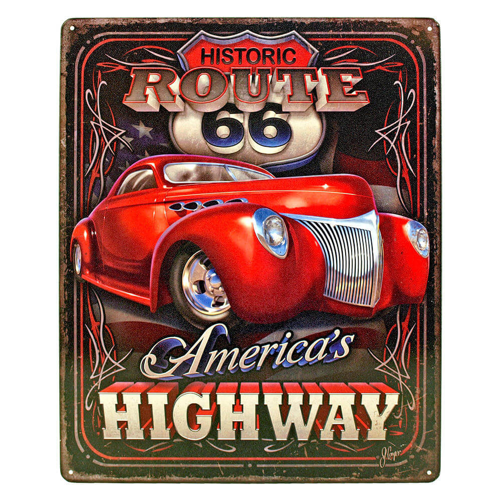 Details about   US ROUTE 66 vintage enamel HIGHWAY STREET ROAD SIGN 20x21" 