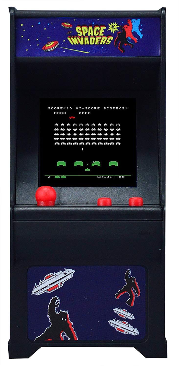 Electronic Games Retro Tiny Arcade Space Invaders Mini Handheld Game Keychain Fo