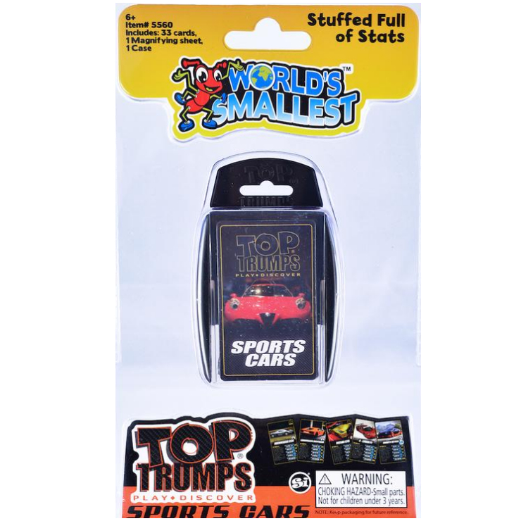 Worlds Smallest Top Trump Sports Cars Card Game Retroactives Com